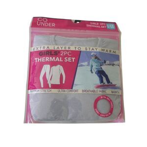 GO UNDER Girls 2PC Thermal Set PURPLE Base Layer Ultra-Soft Size S 6/6X